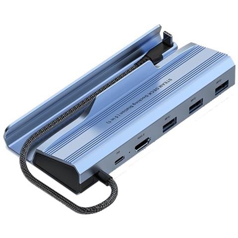 Docking Station Usb-c 5-in-1 Compatibile Con Steam Deck E Asus Handheld - Ricarica Pd, Usb 3.0, Hd 2.0 - Foto 1