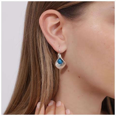 Ciondolo In Argento ""callalily"" Argento-turchese - Foto 2