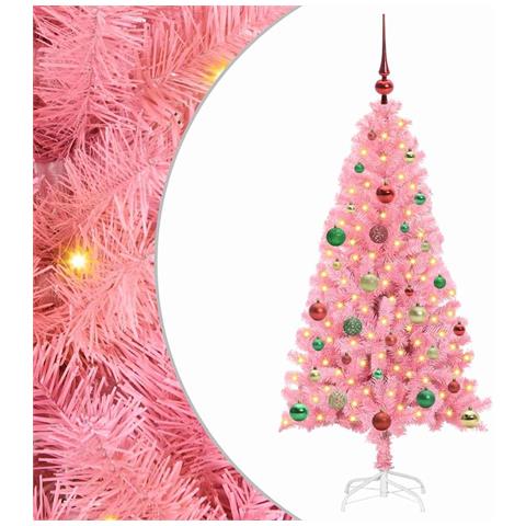Albero di Natale con 150 LED con supporto Rosa 150 cm PVC - Foto 1