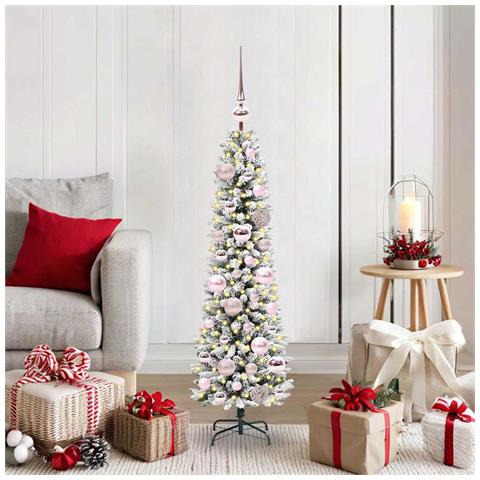 Albero di Natale artificiale con 150 LED Bianco 120 cm - Foto 2