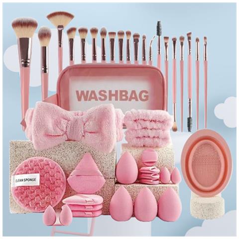Set Di 42 Pennelli Per Trucco - Collezione Completa Di Pennelli Cosmetici Pink - Foto 2