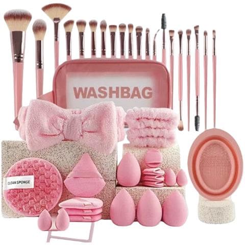 Set Di 42 Pennelli Per Trucco - Collezione Completa Di Pennelli Cosmetici Pink - Foto 1