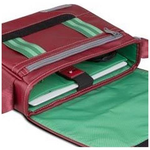 Tracolla Le Reporter Per Schermo Da 10"" Con Tasche Rinforzate, Rosso - Foto 2
