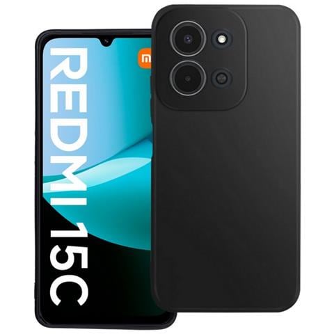Custodia Tpu Silicone Cover Case Per Xiaomi Redmi 15c Black - Foto 1