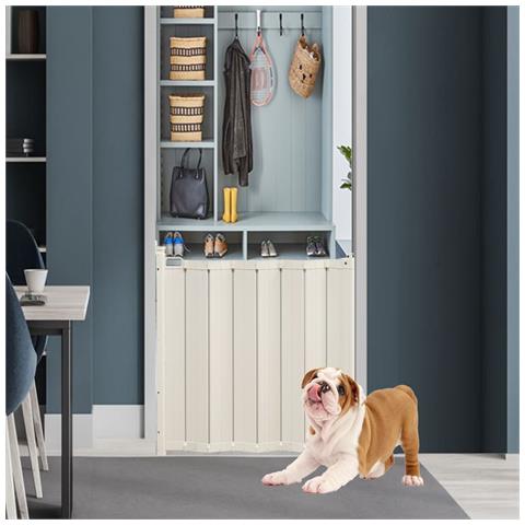 Bettacare Cancelletto Per Cani Automatico Pieghevole E Retrattile, 55cm - 89cm, Bianco - Foto 4