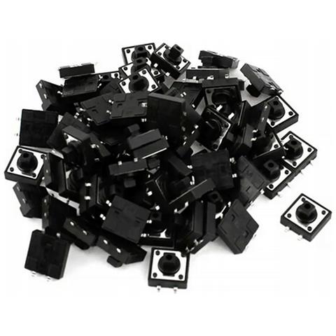 Interruttore Tattile 12x12 Mm H= 7 Mm - Alta Sensibilità E Precisione | Set Di 2 Pezzi | Per Dispositivi Elettronici - Foto 2