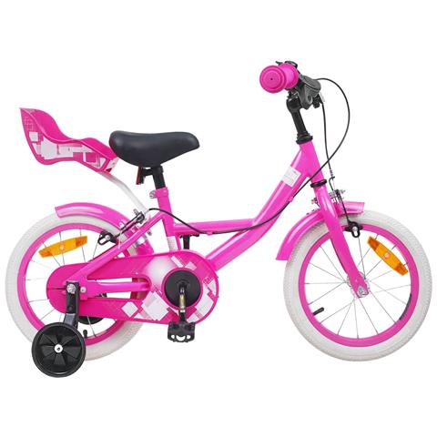 Bicicletta per Bambini 12 Pollici per bambini di 2-4 anni Rosa - Foto 1