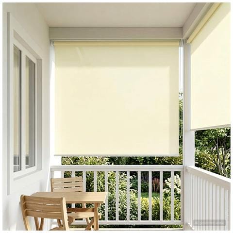Voletta a rullo con protezione UV Crema 200 x 140 cm Poliestere - Foto 2