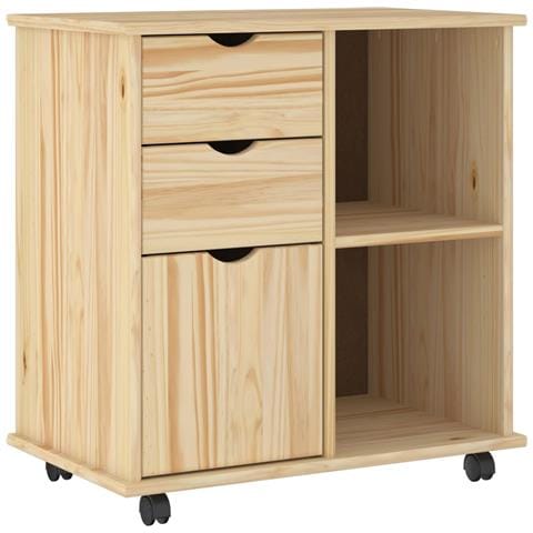 Mobile con Ruote con ruota Marrone 63,5 x 39 x 65,5 cm - Foto 1