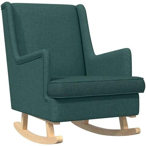 Sedia a dondolo Verde Scuro 62 x 80 x 85 cm Tessuto - Foto 1