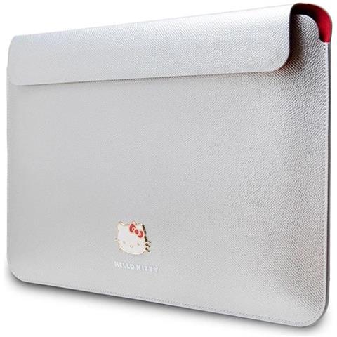 Hello Kitty Pu Custodia In Metallo Con Logo Per Laptop Da 14 Pollici - Argento - Foto 4