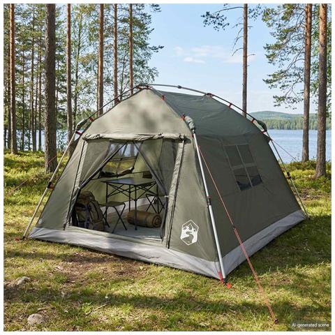 Tenda istantanea resistente all'acqua 3 persona Verde militare - Foto 2