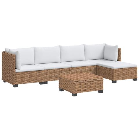 6 pz Set Lounge in Rattan con Cuscini GENDT Rattan naturale - Foto 1
