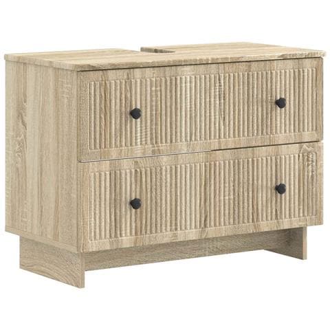 Set di armadietti da bagno in 3 pezzi EDE Rovere Sonoma - Foto 2
