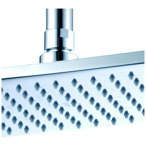 Soffione doccia in ottone cromato da soffitto quadrato - Foto 2