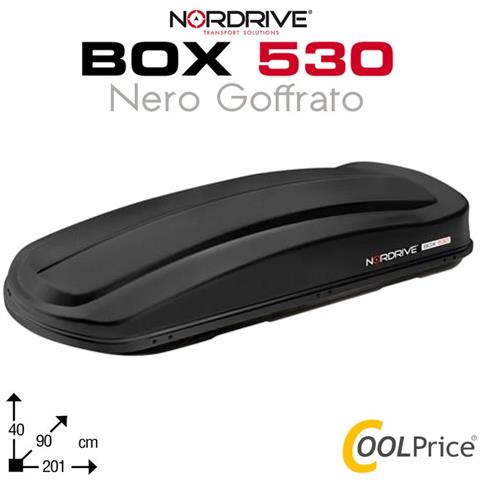 Box Da Tetto Baule Portatutto 530l Nero Goffrato Abs - Foto 1