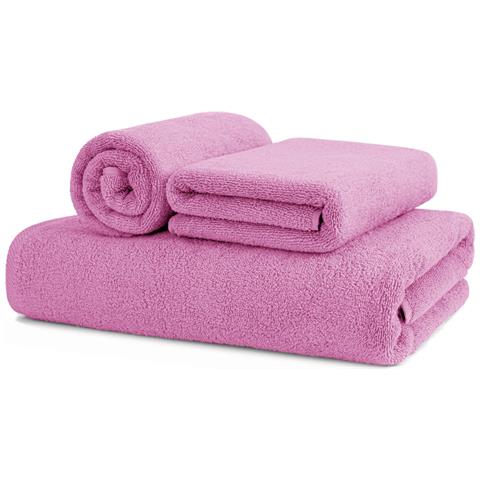 Asciugamani Salvietta Bagno In Morbida Spugna Modello Sophie Colore Fucsia Telo Fucsia - Foto 15