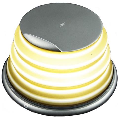 Lampada Led Con Caricabatterie Senza Fili Per Smartphone Qi - Foto 1