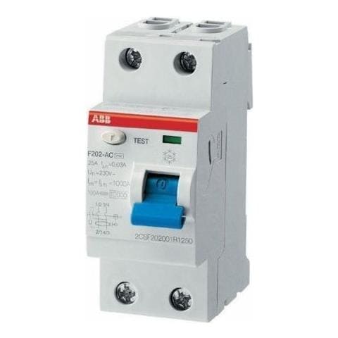 ABB - Interruttore Differenziale Puro F202 A-25/0,3 2p 25a 100ma (f427803)  - ePRICE
