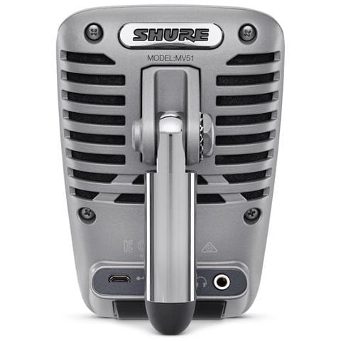 MV51 Microfono Digitale a Condensatore con Diaframma Largo, USB e Cavo Lightning, Argento - Foto 1