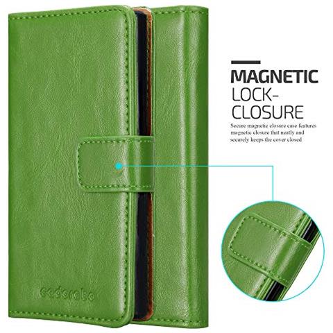 Cadorabo Custodia Compatibile Con Honor 8 Pro In Verde Erbe - Coperchio Protettiva Con Chiusura Magnetica, Funzione Stand E Tasca Per Le Carte - Foto 2