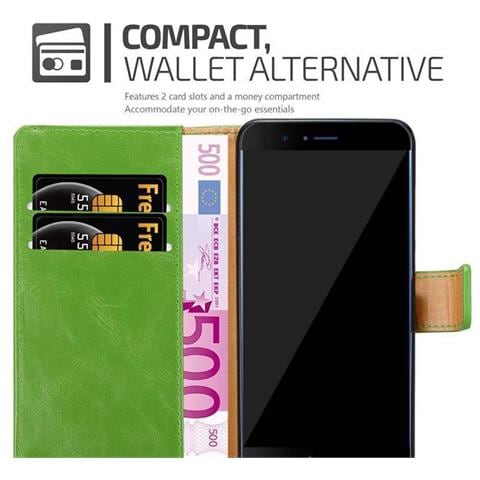 Cadorabo Custodia Compatibile Con Honor 8 Pro In Verde Erbe - Coperchio Protettiva Con Chiusura Magnetica, Funzione Stand E Tasca Per Le Carte - Foto 7