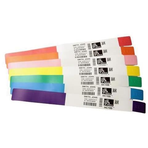 Etichetta ID Z-Band 10012718-1 - 25,40 mm Larghezza x 254 mm Lunghezza - 4 Scatola di cartone - Rettangolo - 350 / Rotolo - 25,40 mm Centro - Termica diretta - Rosso - Foto 2