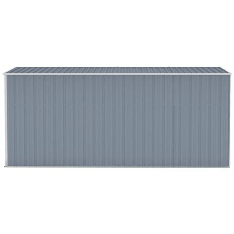 Capanno Giardino A Parete Grigio 118x382x178 Cm Acciaio Zincato - Foto 6