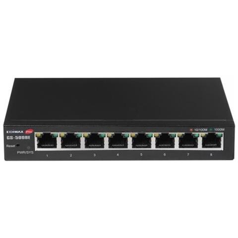 Switch Web Gigabit GS-5008E a 8 porte Colore Nero  - Foto 1