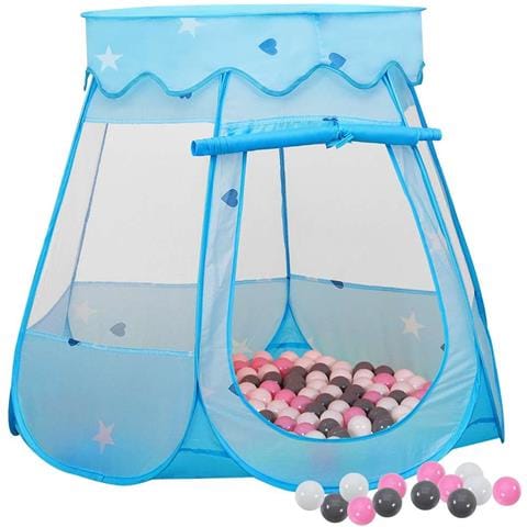 Tenda Da Gioco Per Bambini Blu Con 250 Palline 102x102x82 Cm - Foto 1