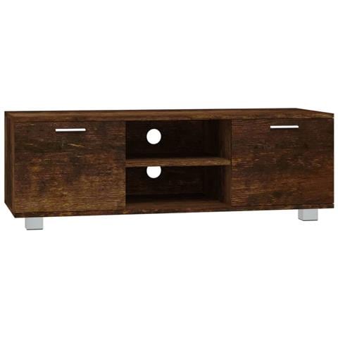 Mobile TV Rovere Fumo 120x40,5x35 cm in Legno Multistrato - Foto 1