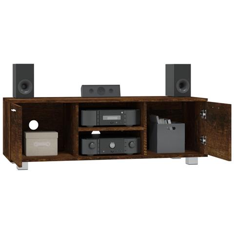 Mobile TV Rovere Fumo 120x40,5x35 cm in Legno Multistrato - Foto 7