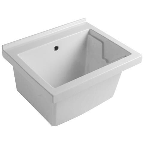 Pilozzo In Ceramica Senza Strizzatoio 47x40 Cm - Lavatoio Per Lavapanni, Design Classico E Funzionale