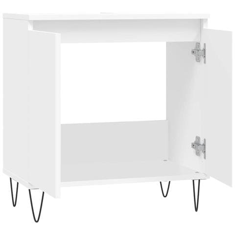 Mobile Da Bagno Bianco 58x33x60 Cm In Legno Multistrato - Foto 2