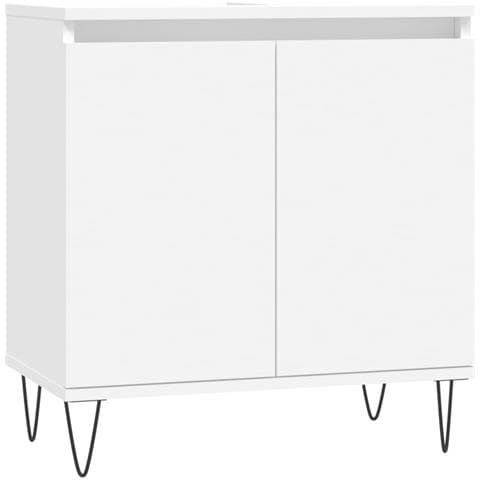 Mobile Da Bagno Bianco 58x33x60 Cm In Legno Multistrato - Foto 1