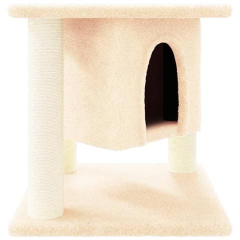 Albero Per Gatti Con Tiragraffi In Sisal Crema 37 Cm - Foto 1