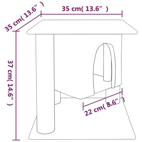 Albero Per Gatti Con Tiragraffi In Sisal Crema 37 Cm - Foto 5