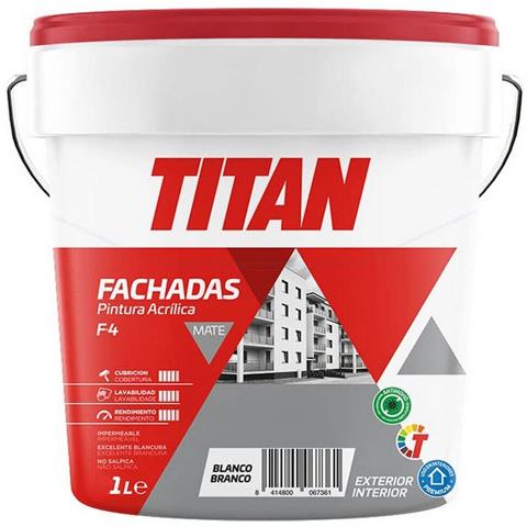 Pittura Titan 125670001 125 Ml Bianco 1 L - Foto 1