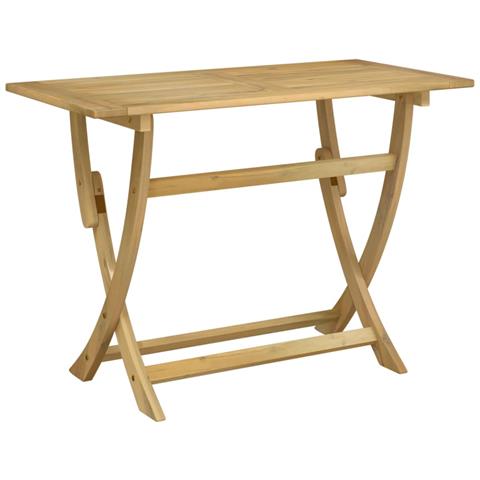 Tavolo Da Giardino Pieghevole 110x55x75cm Legno Massello Acacia - Foto 2