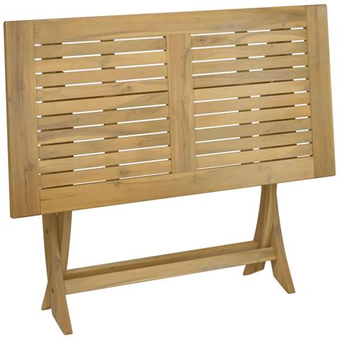 Tavolo Da Giardino Pieghevole 110x55x75cm Legno Massello Acacia - Foto 8