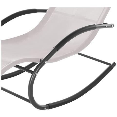 Lettino Da Giardino Beige Argento E Nero Carano Ii - Foto 6