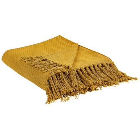 Coperta Yarsa Cotone 125 X 150 Cm Senape - Foto 2