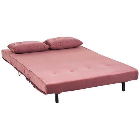 Divano Letto 2 Posti Vestfold Velluto Rosa - Foto 2