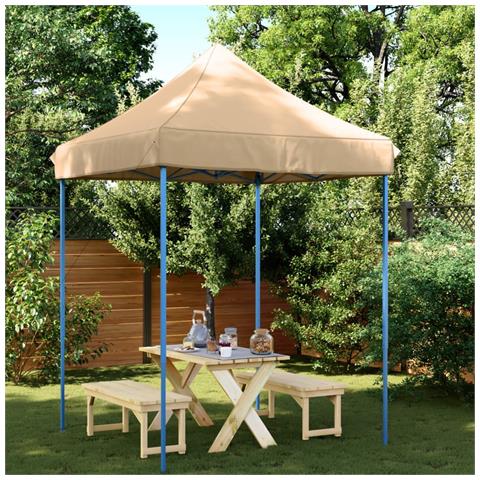 Tenda Da Festa Pieghevole Pop-up Beige 200x200x306 Cm - Foto 1