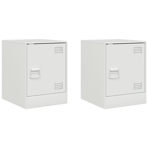 Comodini 2 pz Bianchi 34,5x39x44 cm in Acciaio - Foto 1