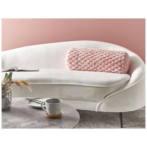 Cuscino Decorativo Linden Tessuto 22 X 60 Cm Tinta Unita Rosa - Foto 1
