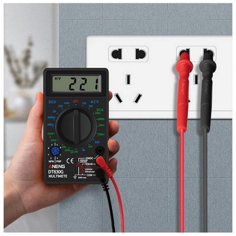 Tester Multimetro Digitale Dt830g Voltometro Portatile Ac-dc Black - Foto 2