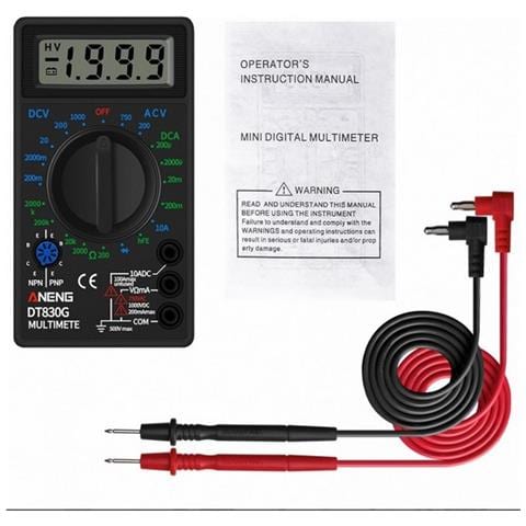 Tester Multimetro Digitale Dt830g Voltometro Portatile Ac-dc Black - Foto 1