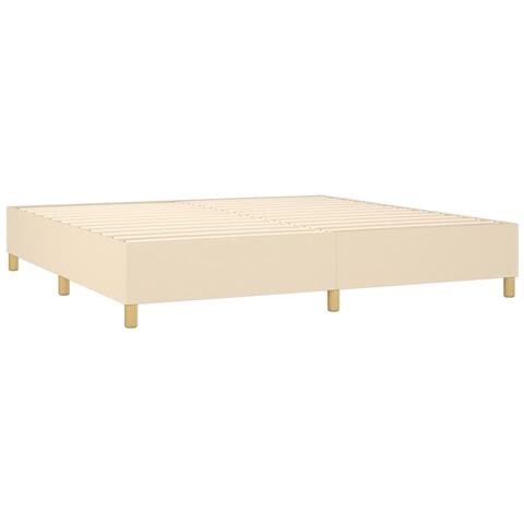 Letto a Molle Materasso e LED bianco 200x200cm in Tessuto - Foto 2