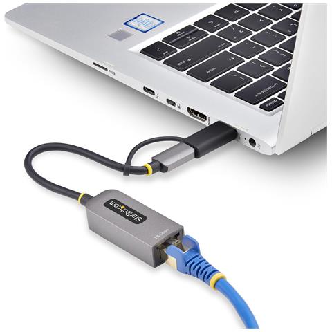 StarTech.com Adattatore Ethernet USB C, Convertitore di Rete /NIC NBASE-T 2.5/1GbE da USB Type-C 3.0 a RJ45 con Adattatore USB-A incluso; Compatibile TB, Win e Mac - Foto 9